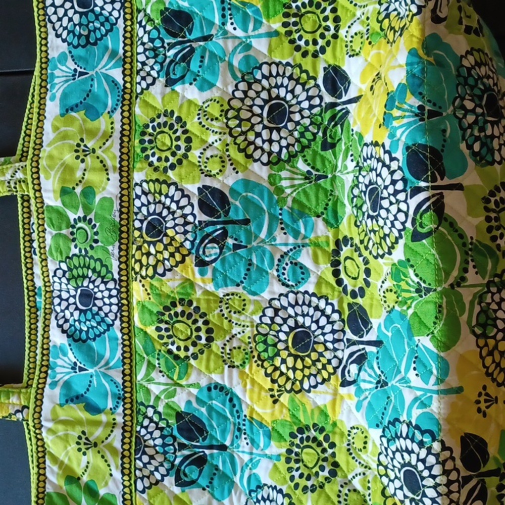 Vera Bradley Grand Tote XL Lime's Up Travel Beach Pretty Maternity Bag Daycare